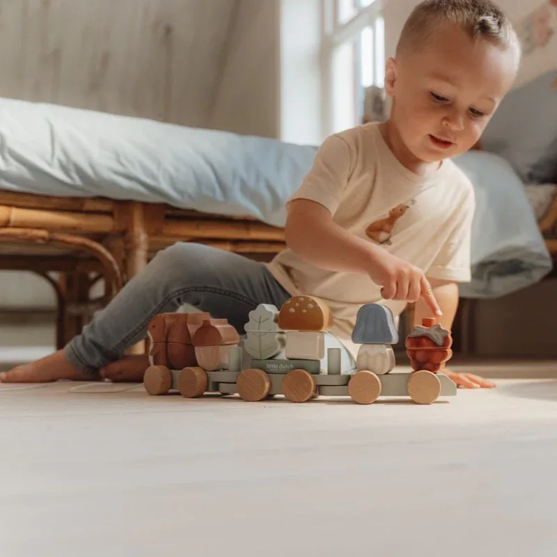 Little Dutch® Stacking Train Hedgehog - Forest Friends FSC - Image 3