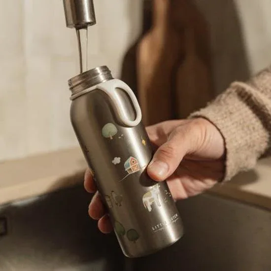 Little Dutch® Stainless bottle flip-up Little Farm 350ml - Image 2