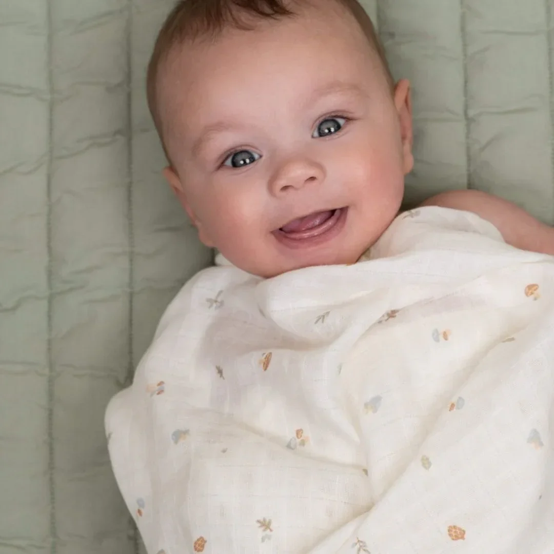 Little Dutch® Swaddles muslin Forest Treasures/Sage 70x70 - Image 2