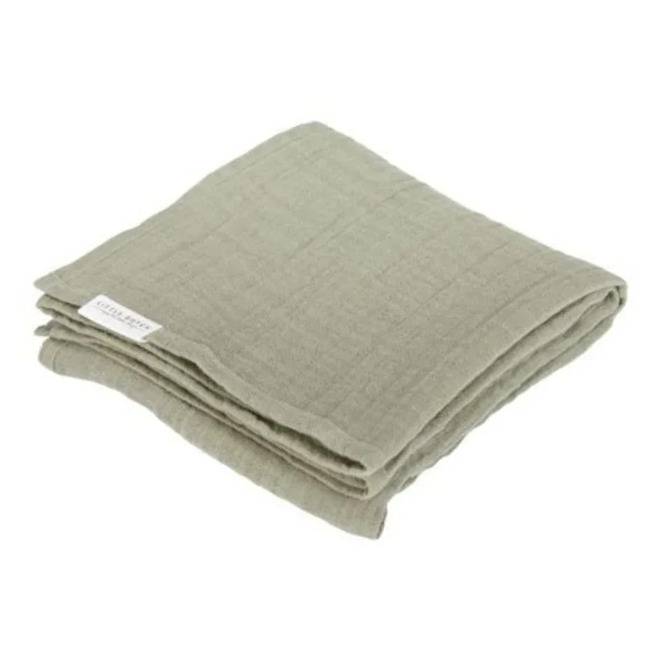 Little Dutch® Swaddles muslin Little Farm/Olive 70x70 - Image 3