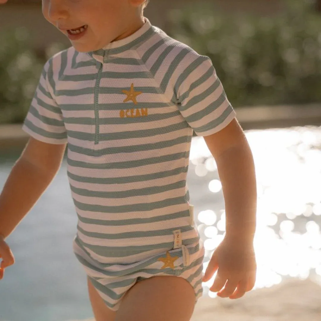Little Dutch® Swim Nappy/Swim Trunks Stripes Surf Blue - Image 3