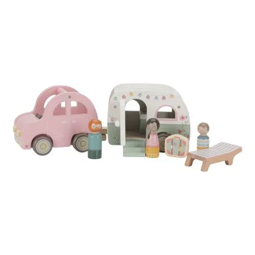 Little Dutch® Toy Car with Caravan