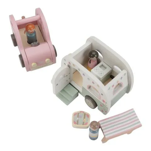Little Dutch® Toy Car with Caravan - Image 4