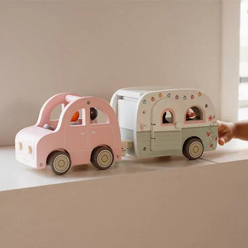 Little Dutch® Toy Car with Caravan - Image 6
