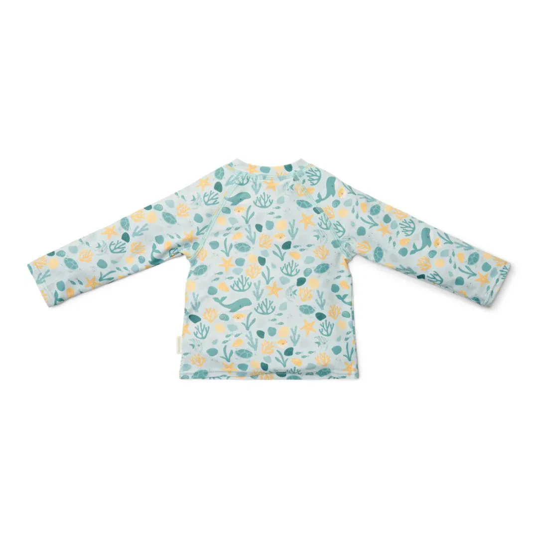 Little Dutch® UV Protection Swim Shirt Seashells Sunny Yellow - Image 2