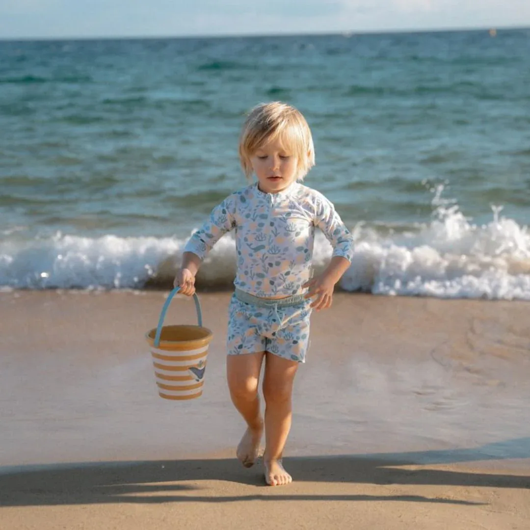 Little Dutch® UV Protection Swim Shirt Seashells Sunny Yellow - Image 5