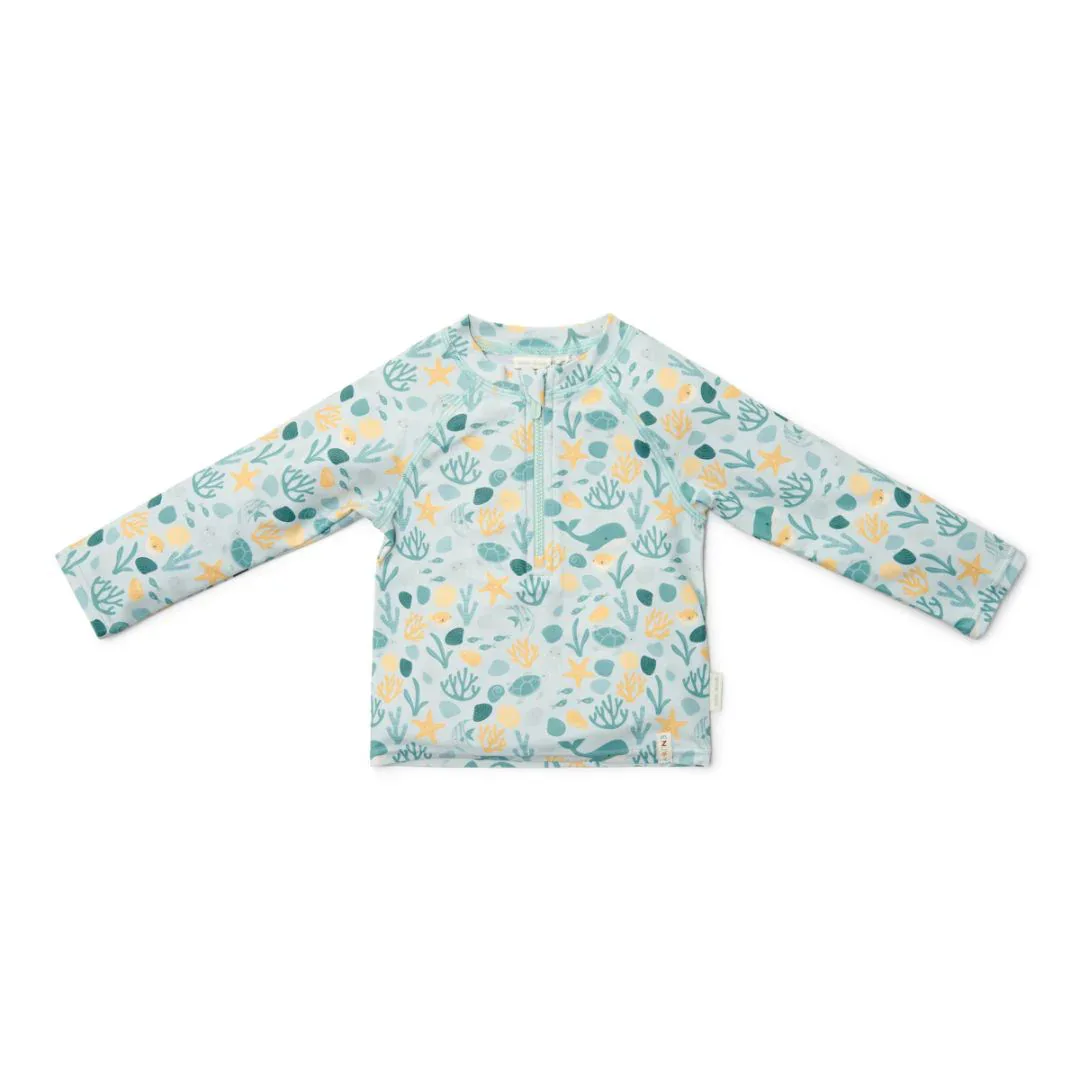 Little Dutch® UV Protection Swim Shirt Seashells Sunny Yellow - Image 7
