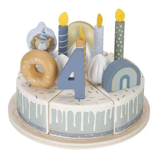 Little Dutch® Wooden birthday cake Blue - Image 3