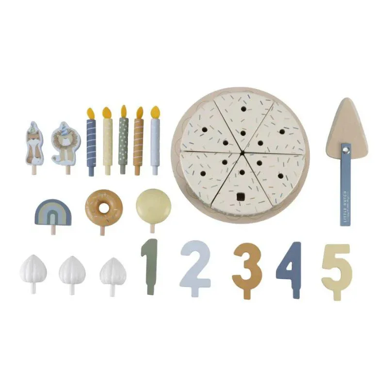 Little Dutch® Wooden birthday cake Blue - Image 4