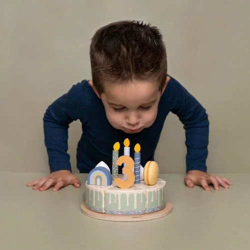 Little Dutch® Wooden birthday cake Blue - Image 5