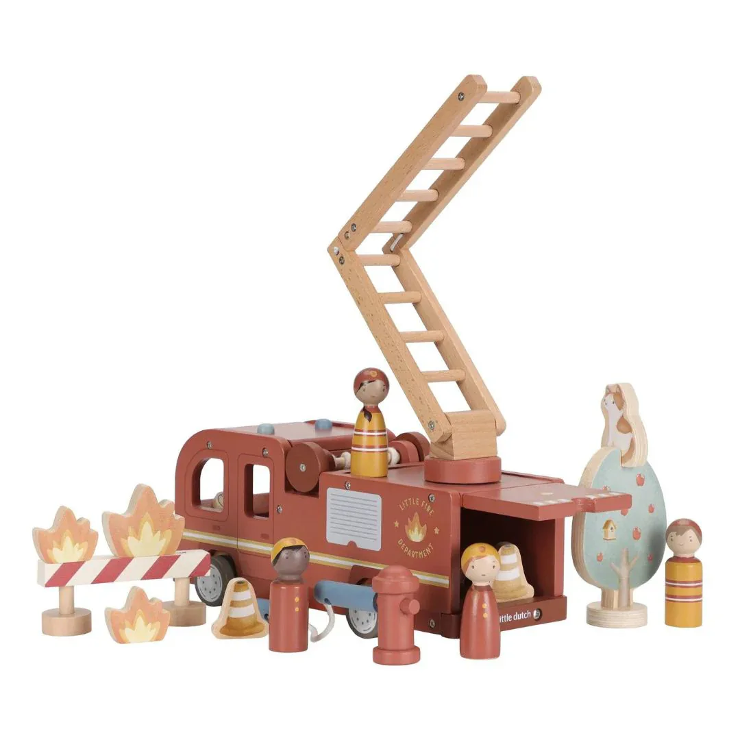 Little Dutch® Wooden Fire Truck - Image 4