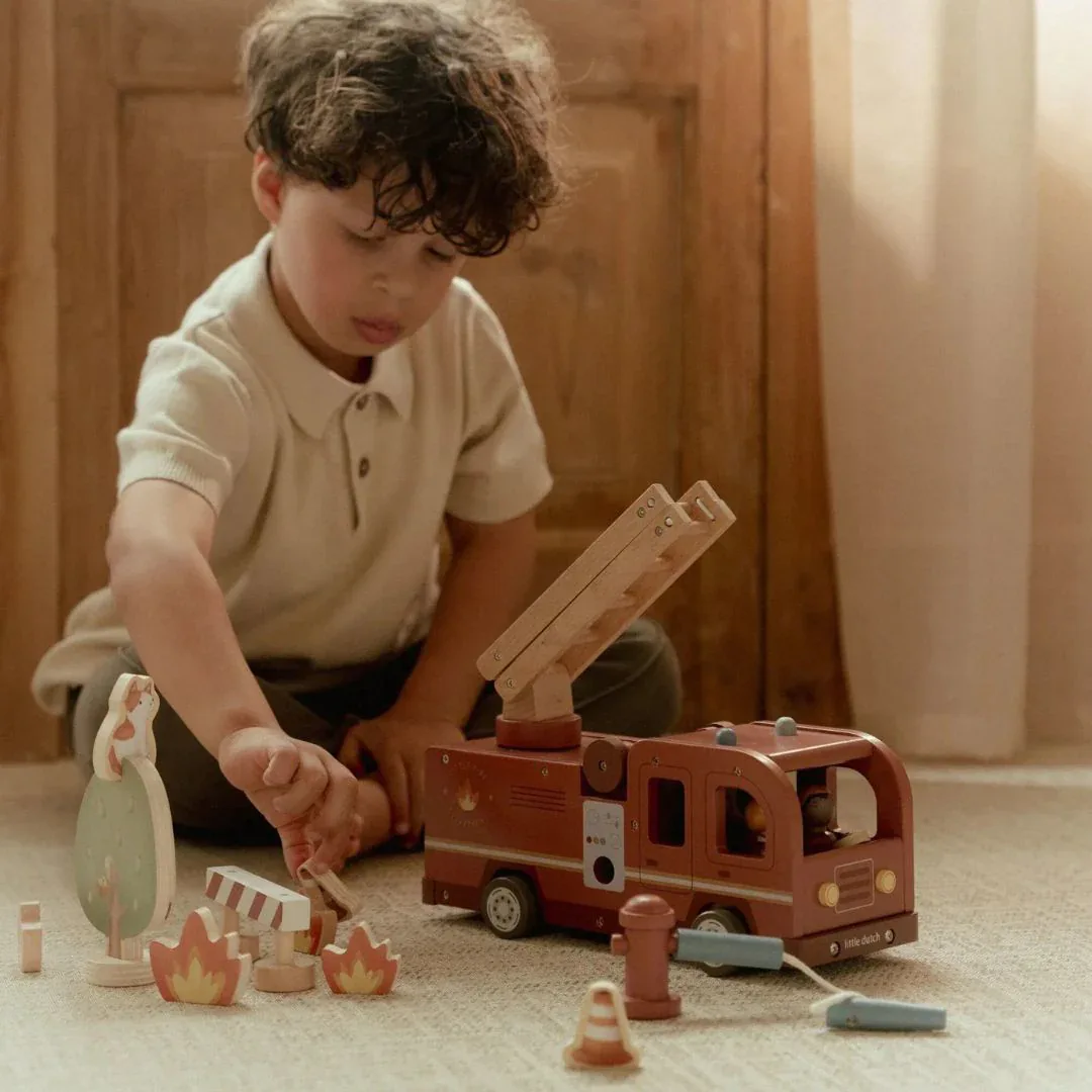 Little Dutch® Wooden Fire Truck - Image 5