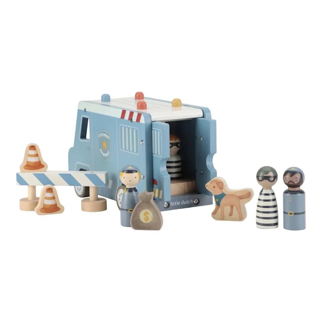 Little Dutch® Wooden Police Van - Image 3