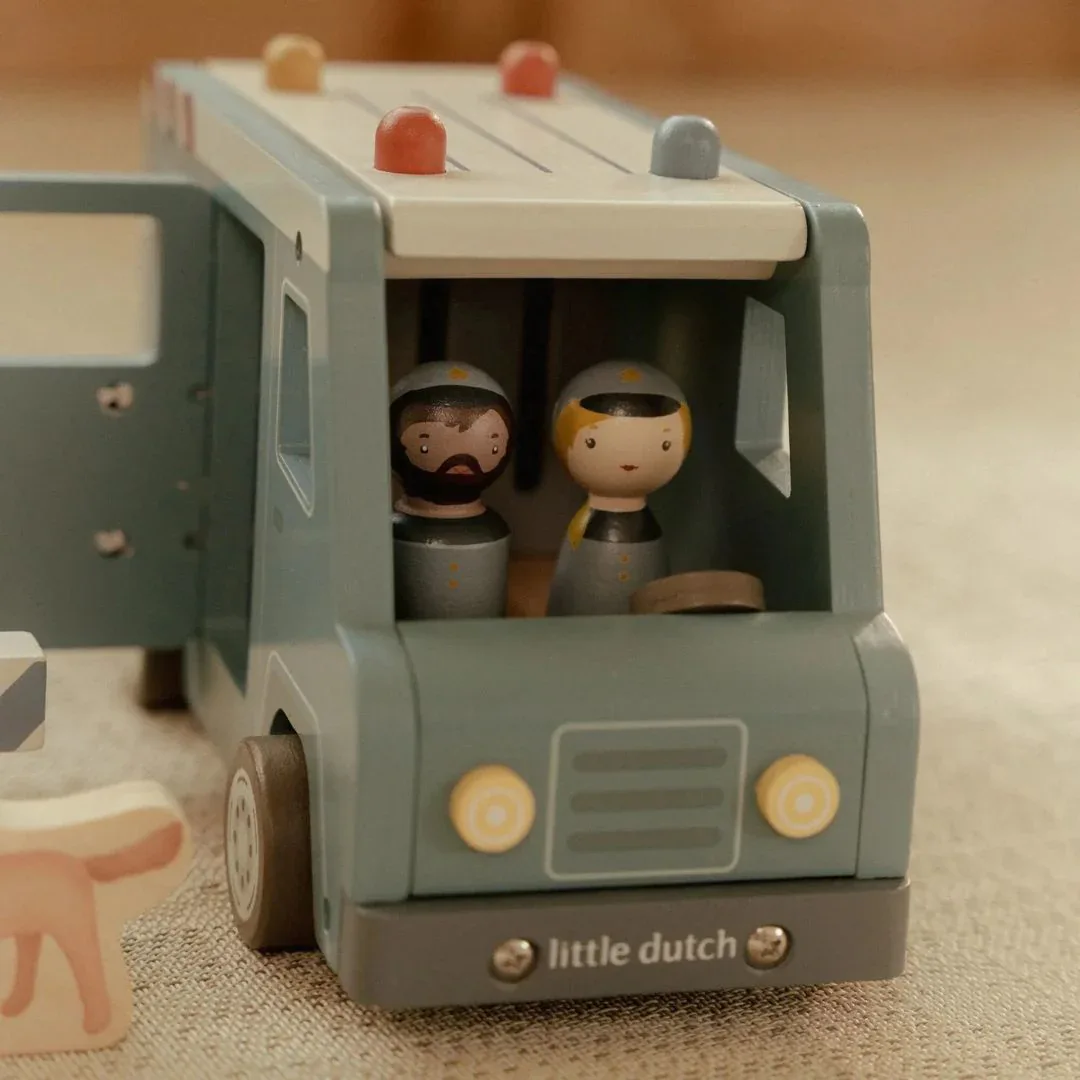 Little Dutch® Wooden Police Van - Image 4