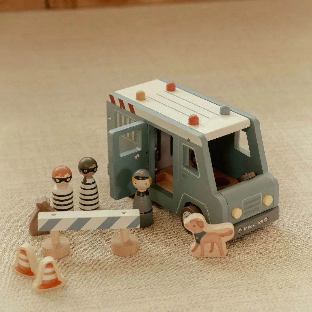 Little Dutch® Wooden Police Van - Image 5