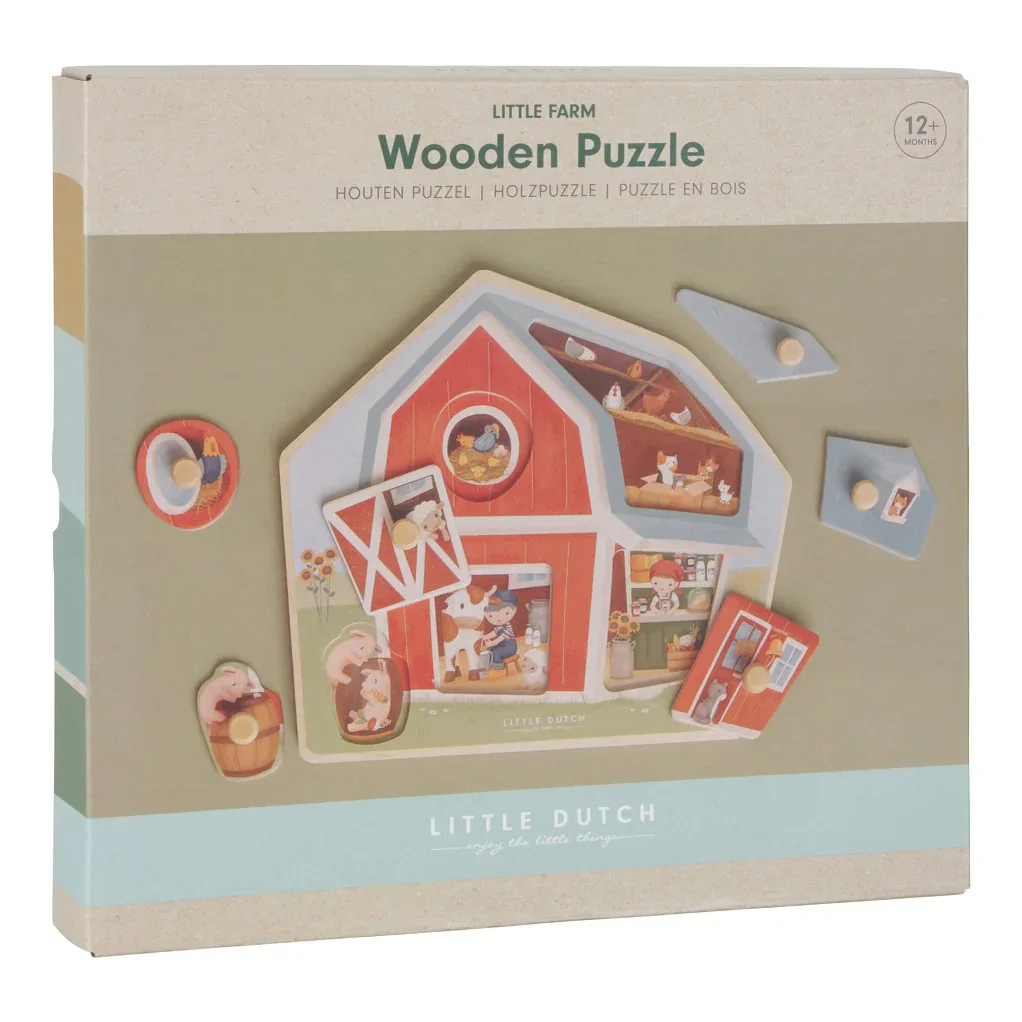 Little Dutch® Wooden puzzle Little Farm - Image 4
