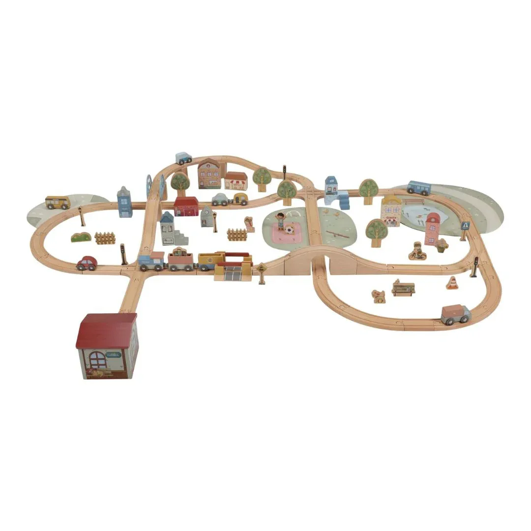 Little Dutch® Wooden Railway Set XL