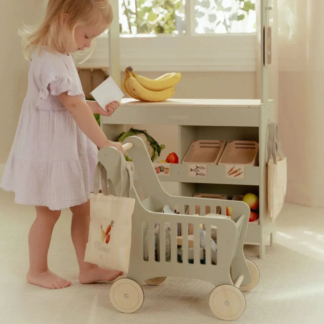 Little Dutch® Wooden Shopping Cart - Image 6