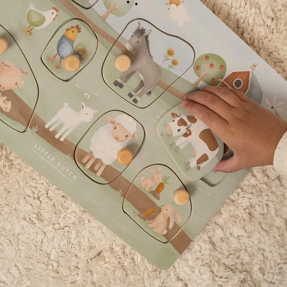 Little Dutch® Wooden Sound Puzzle Little Farm - Image 2