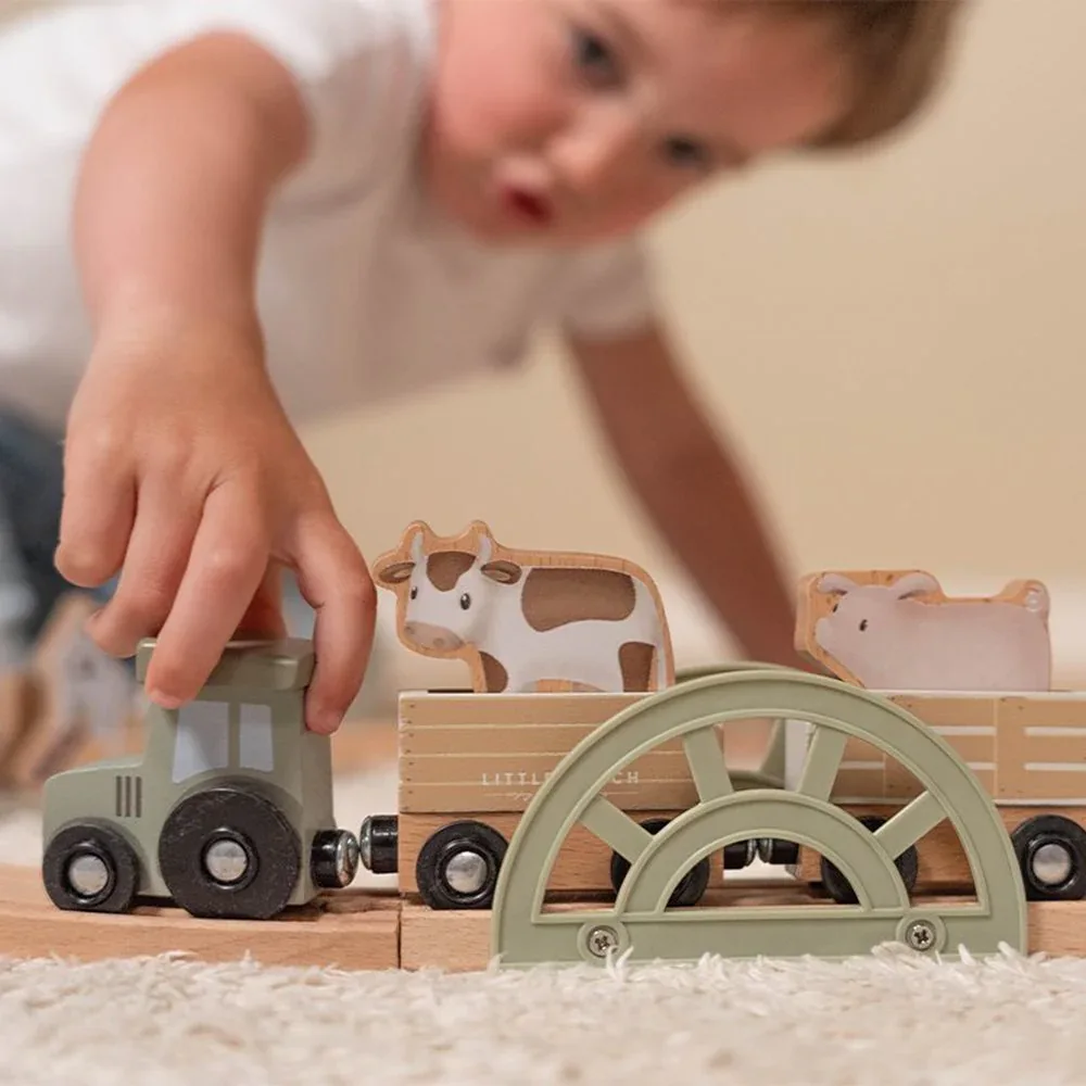 Little Dutch® Wooden train track Little Farm - Image 3