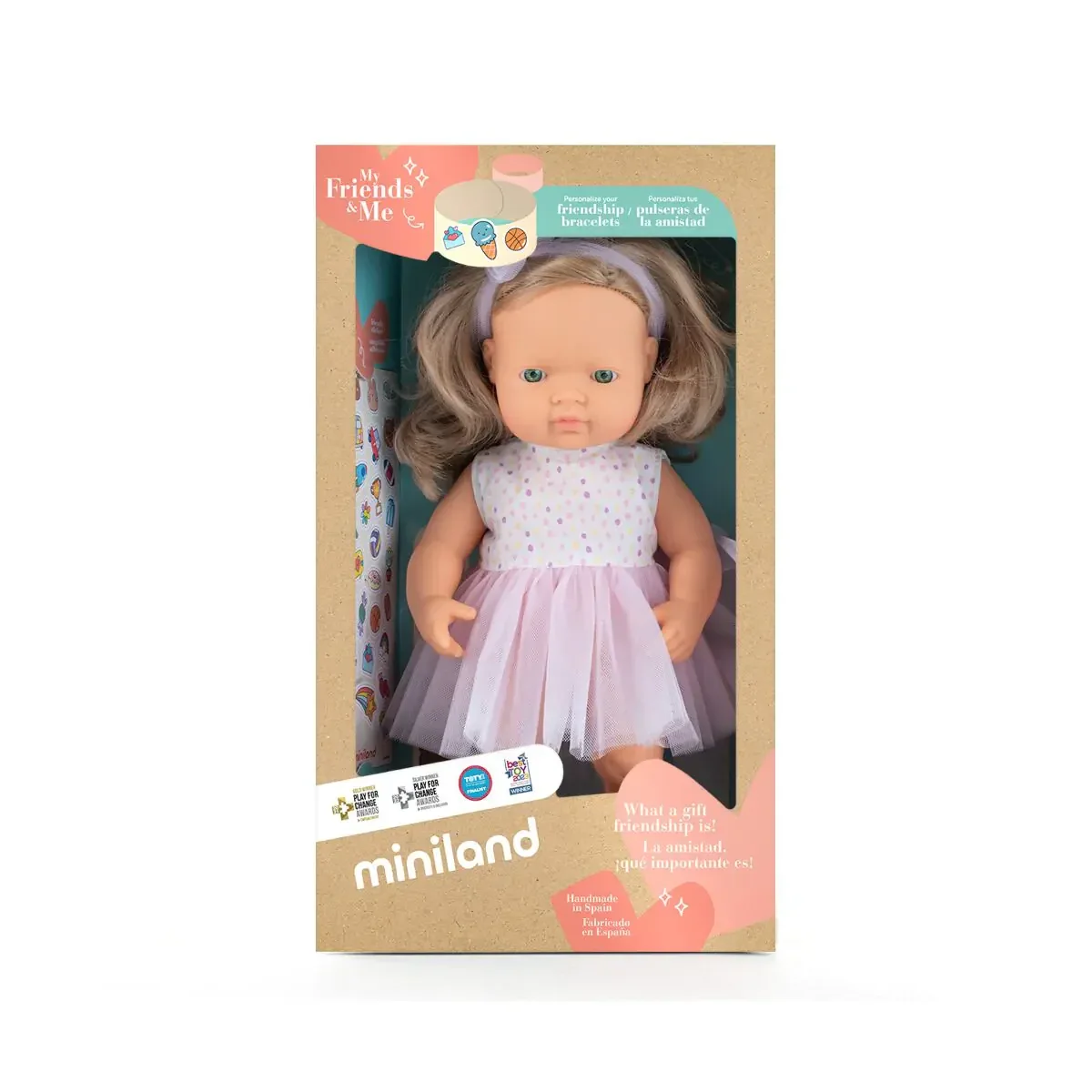 Miniland® Baby doll Caucasian Girl 38cm My Friends & Me - Image 2