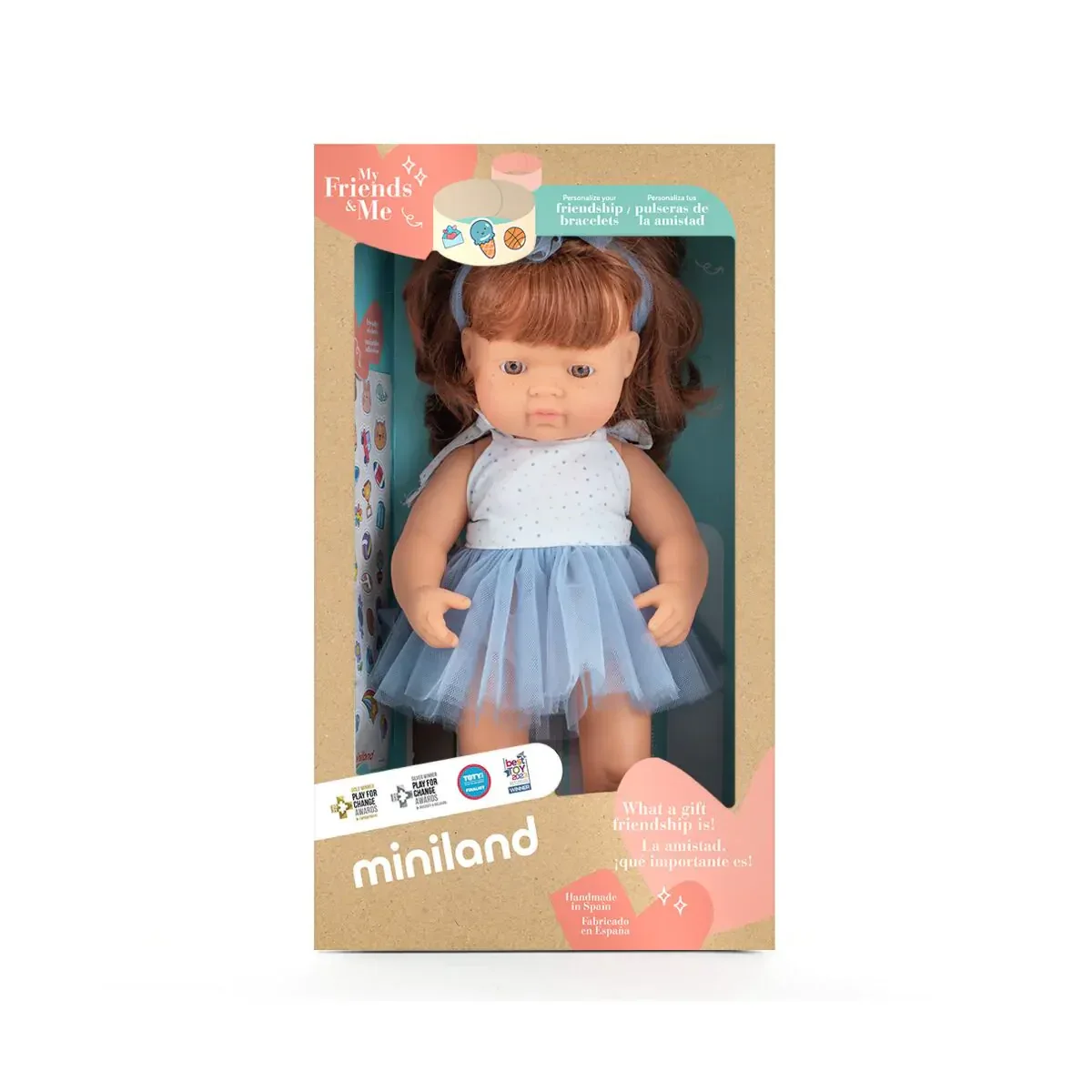 Miniland® Baby doll Caucasian Redhead Girl 38cm My Friends & Me - Image 2