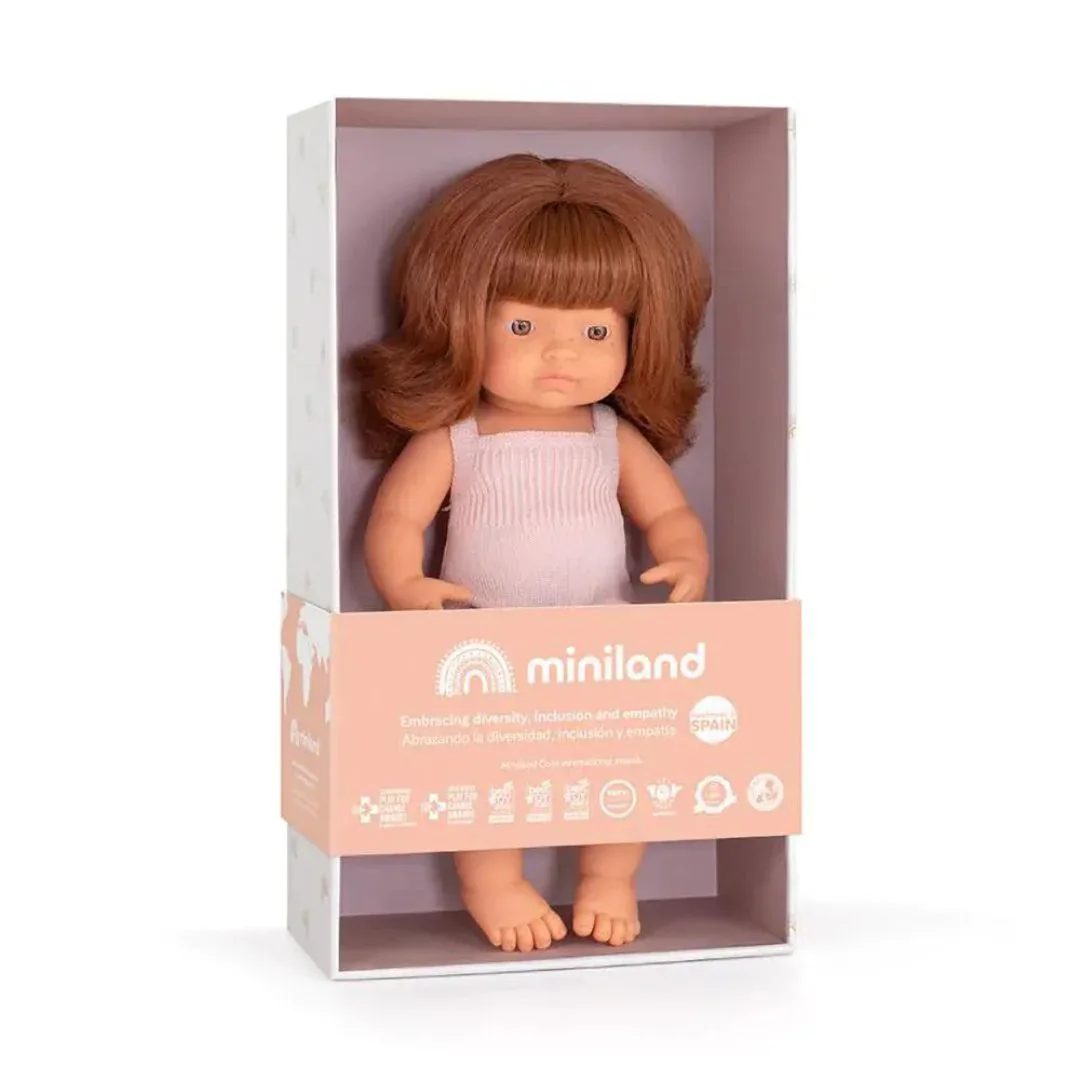 Miniland® Baby doll Redhead Girl 38cm Colourful - Image 2