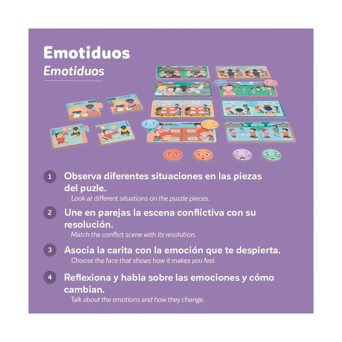 Miniland® Board game against bullying "Emotiduos" - Image 5