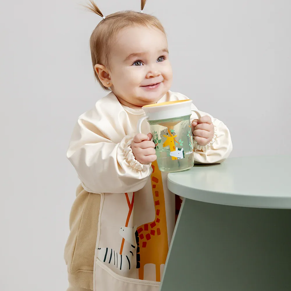 Miniland® Long-sleeved bib Jungle   - Image 5