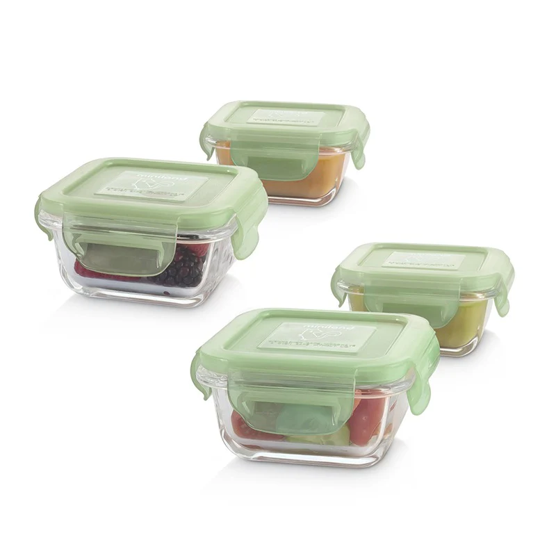 Miniland® Set 4 steklenih posodic Chip 160ml - Image 2