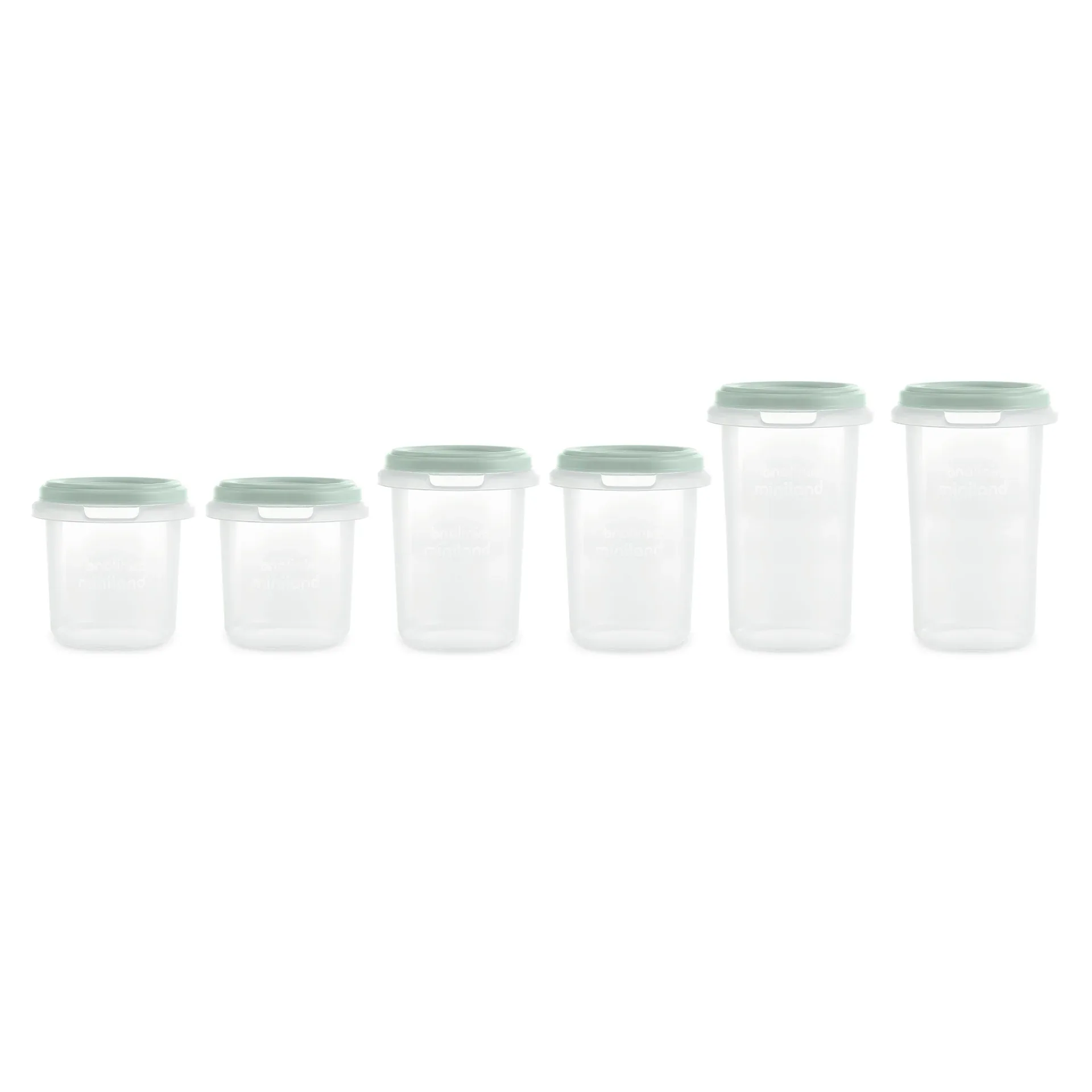 Miniland® Set 6 Hermisized Mint 200/250/300ml