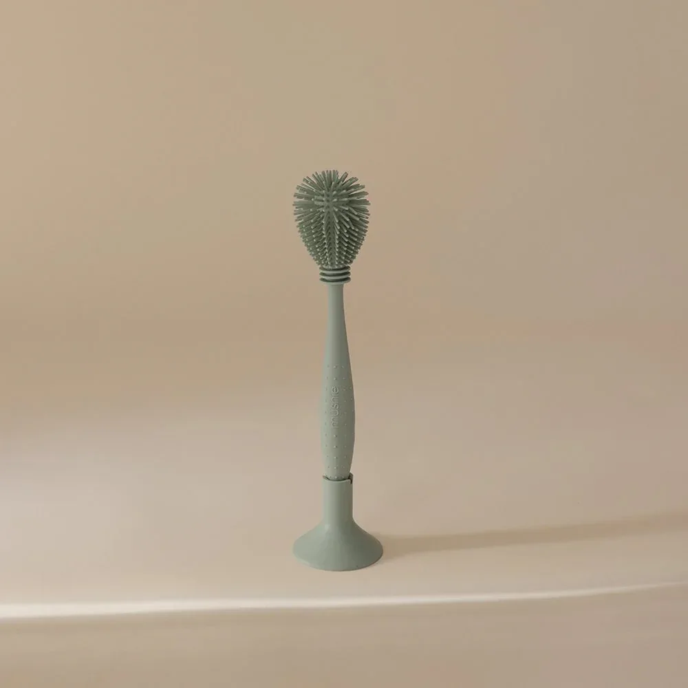 Mushie® Baby Bottle Brush Cambridge Blue - Image 3
