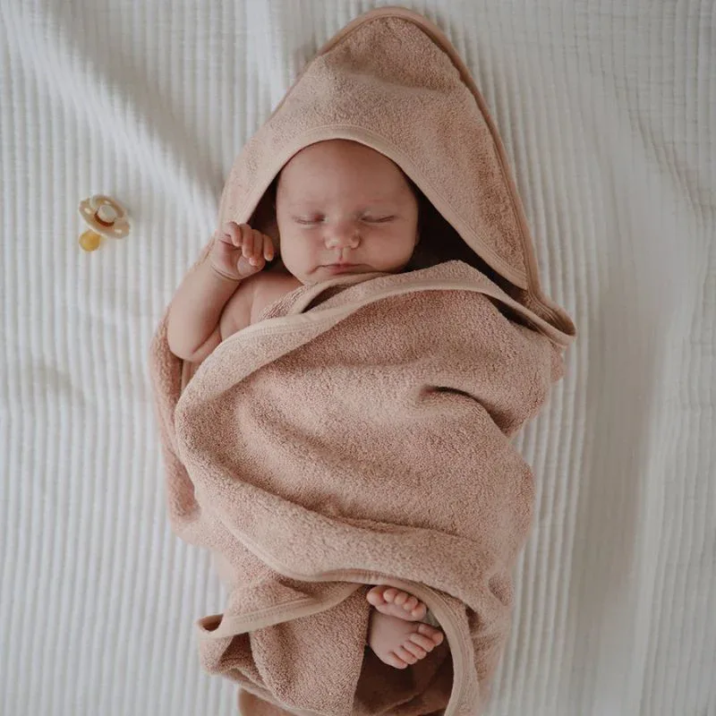 Mushie® Baby Hooded Towel Blush - Image 3