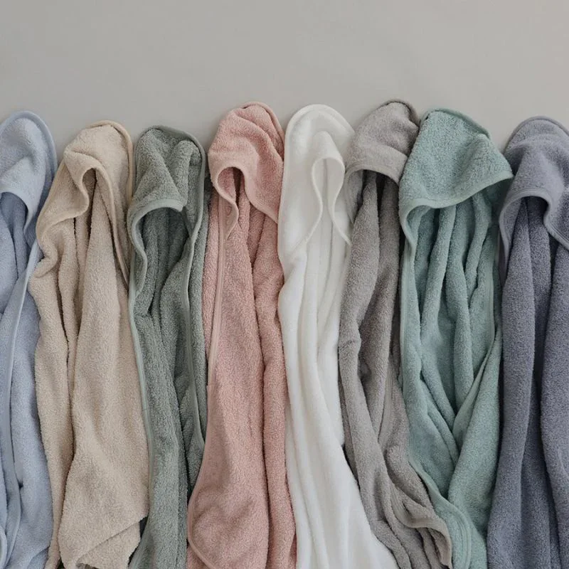 Mushie® Baby Hooded Towel Fog - Image 4