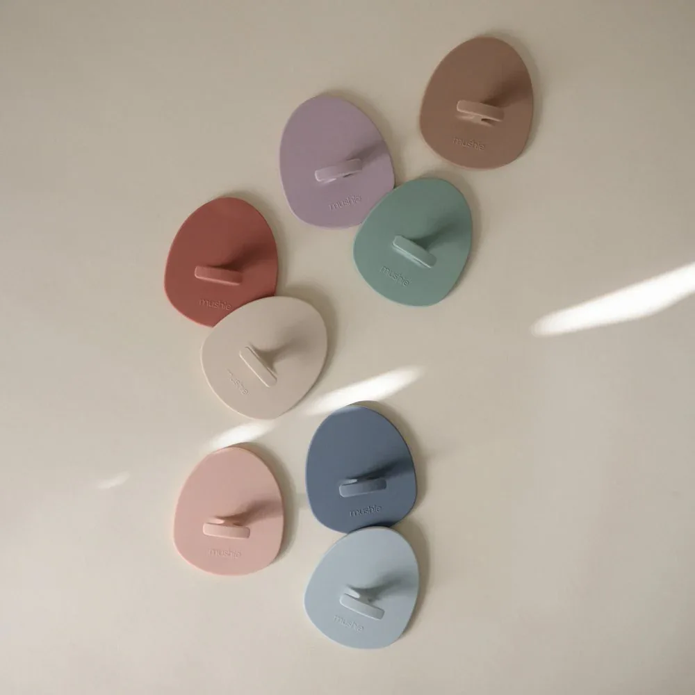 Mushie® Cradle Cap Brush-2 pack​ ​Rose/Soft Lilac - Image 4