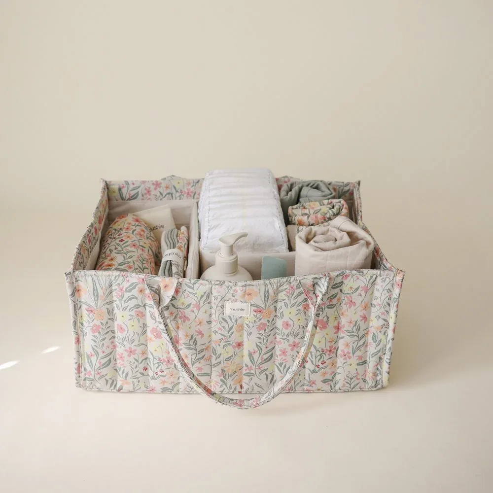 Mushie® Diaper Caddy Pastel Blooms - Image 2