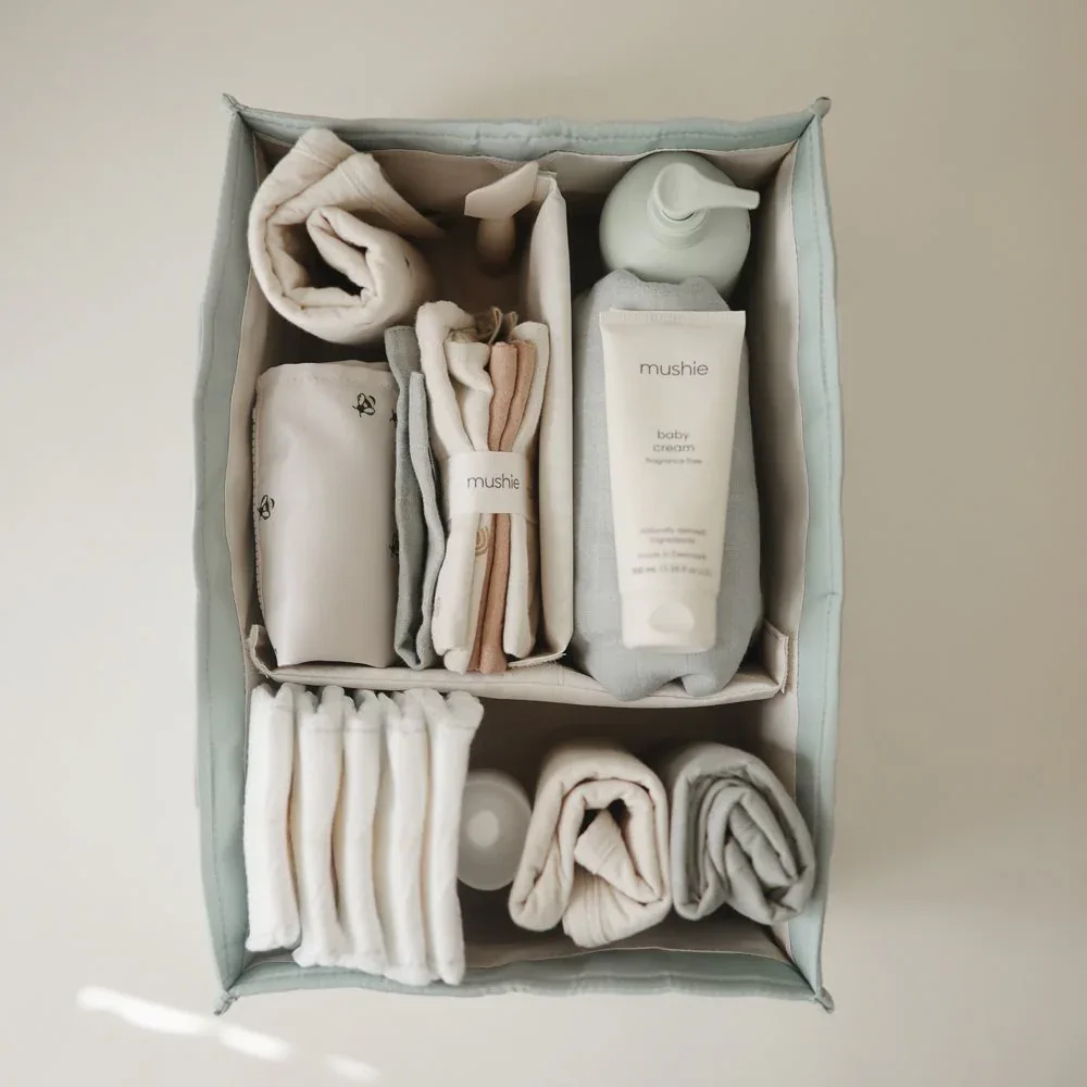Mushie® Diaper Caddy Roman Green - Image 3