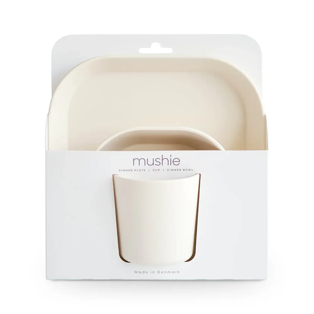 Mushie® Dinnerware Set 3-Piece Ivory  - Image 2