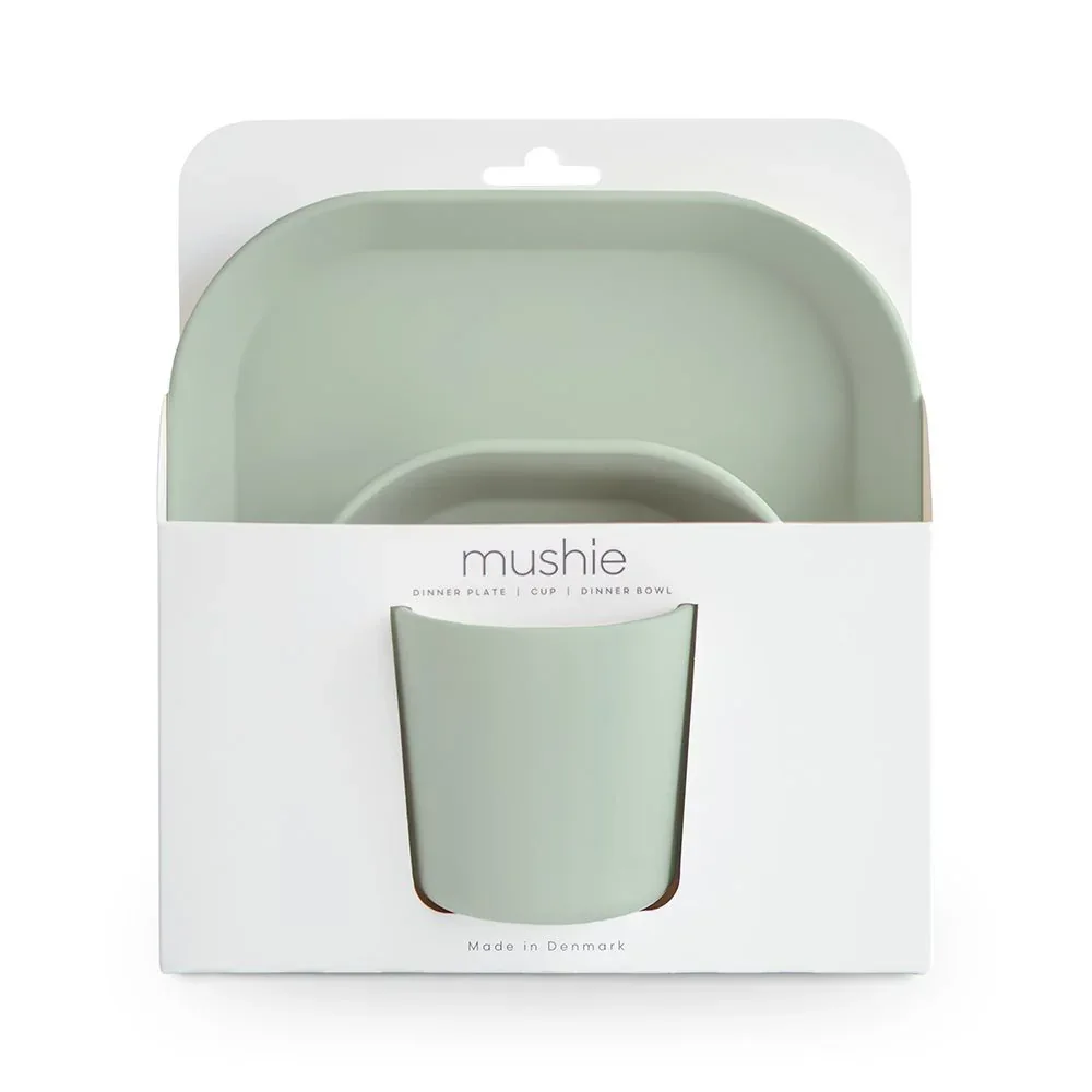 Mushie® Dinnerware Set 3-Piece Sage - Image 2