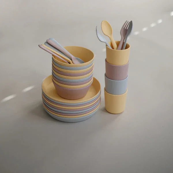 Mushie® Fork & Spoon Soft Lilac - Image 2