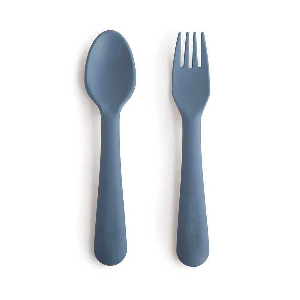 Mushie® Fork & Spoon Twilight Blue - Image 2