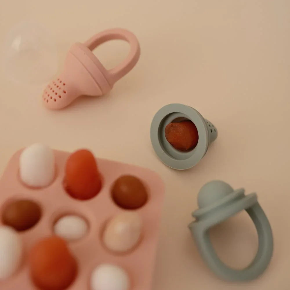 Mushie® Fresh Food Feeder - Freezer Tray​ - Blush - Image 3