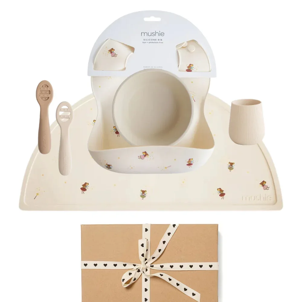 Mushie® Komplet za prvo hranjenje Fairy Mice