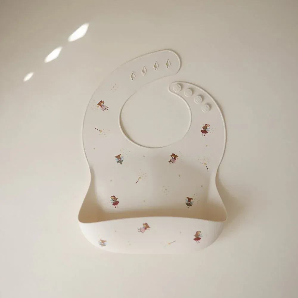 Mushie® Silicone Bib Fairy Mice - Image 2
