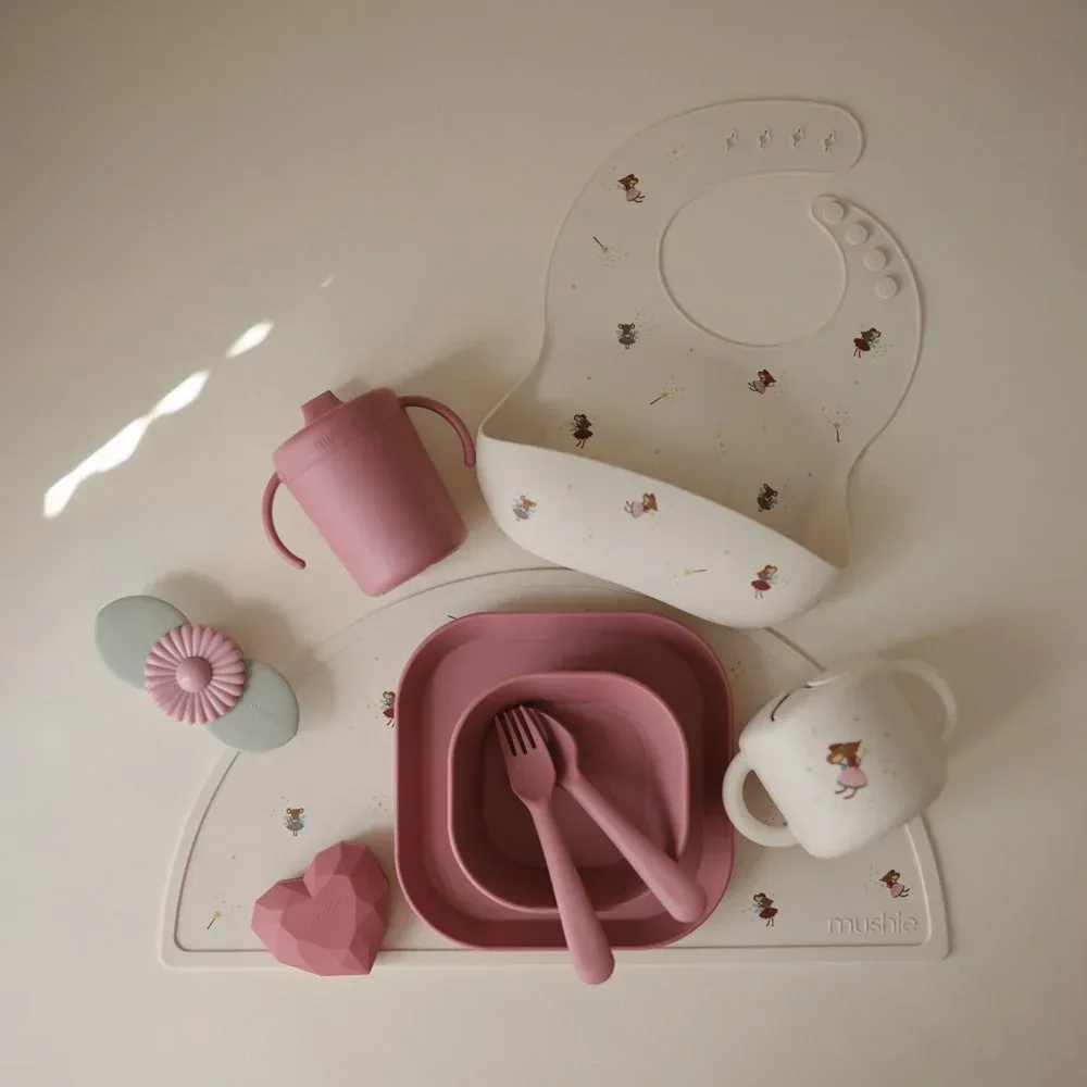 Mushie® Silicone Bib Fairy Mice - Image 3