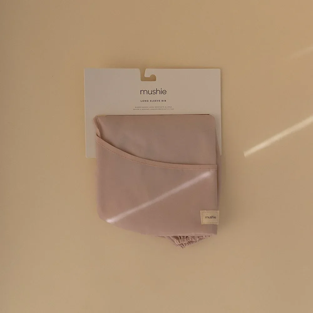 Mushie® Long Sleeve Bib​ Blush - Image 3