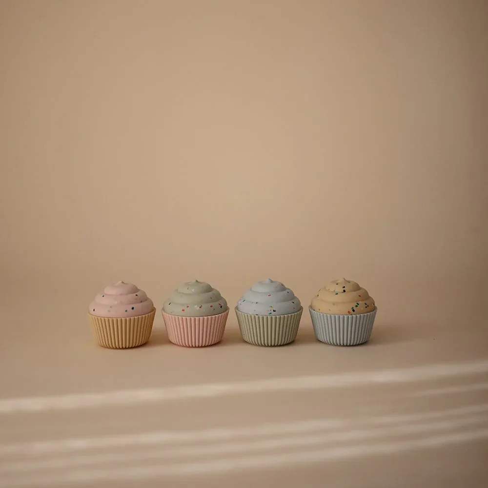 Mushie® Mix and Match Cupcake Toy Set 4-Pack - Image 2