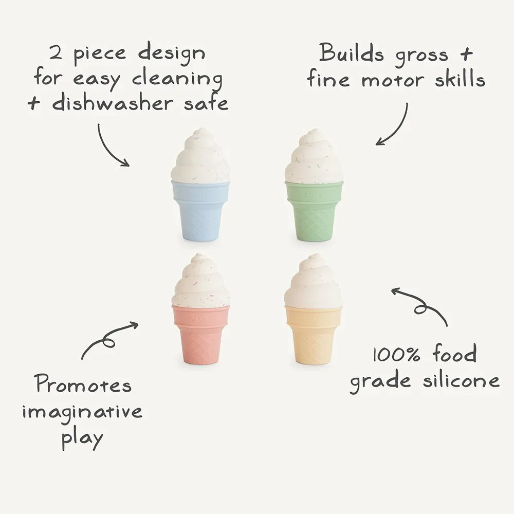 Mushie® Mix and Match Ice Cream Toy Set 4-Pack - Image 2