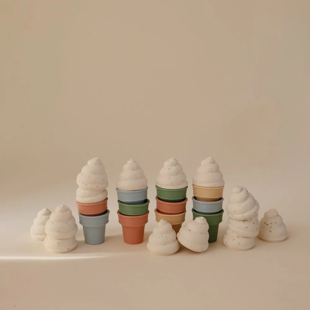 Mushie® Mix and Match Ice Cream Toy Set 4-Pack - Image 3