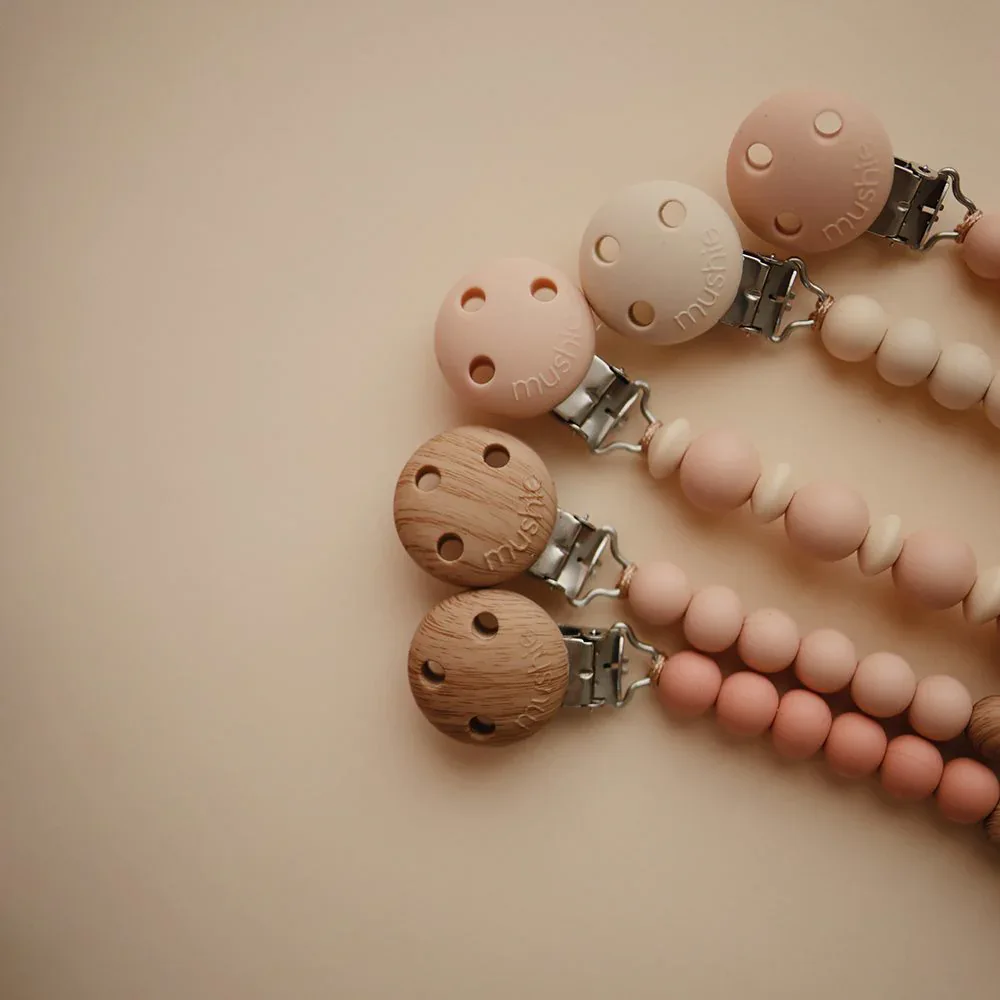 Mushie® Pacifier Clips EVA Blush - Image 3